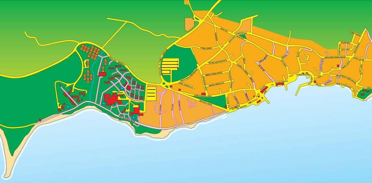 mapa de brac croàcia