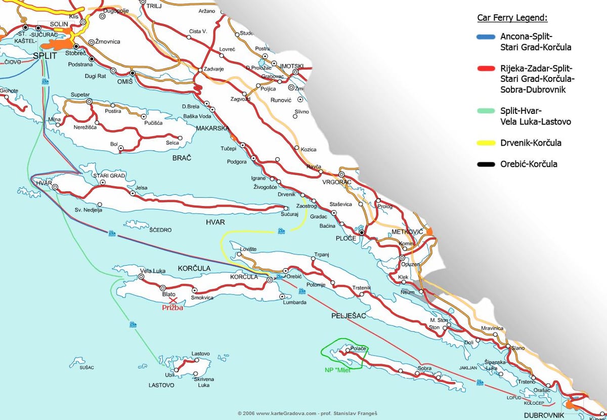 mapa de croàcia ferri