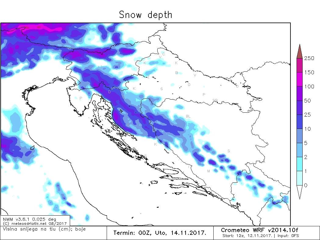 mapa de croàcia radar