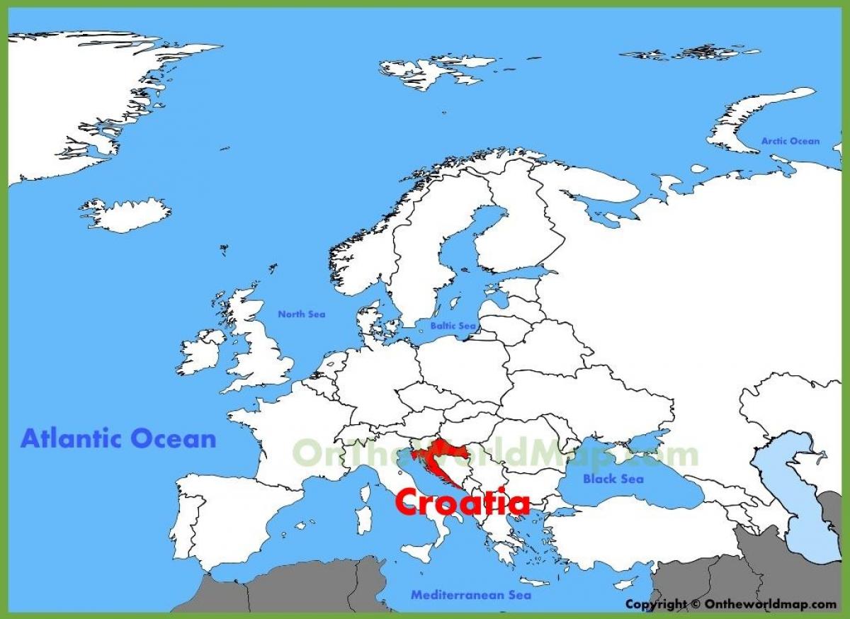 croàcia ubicació en el mapa del món
