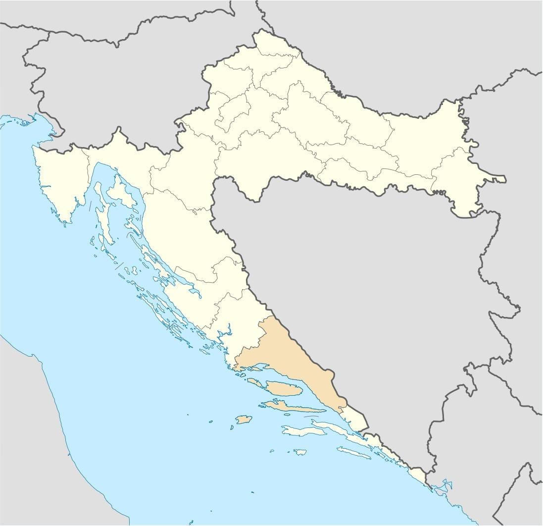 mapa de croàcia i dalmàcia 