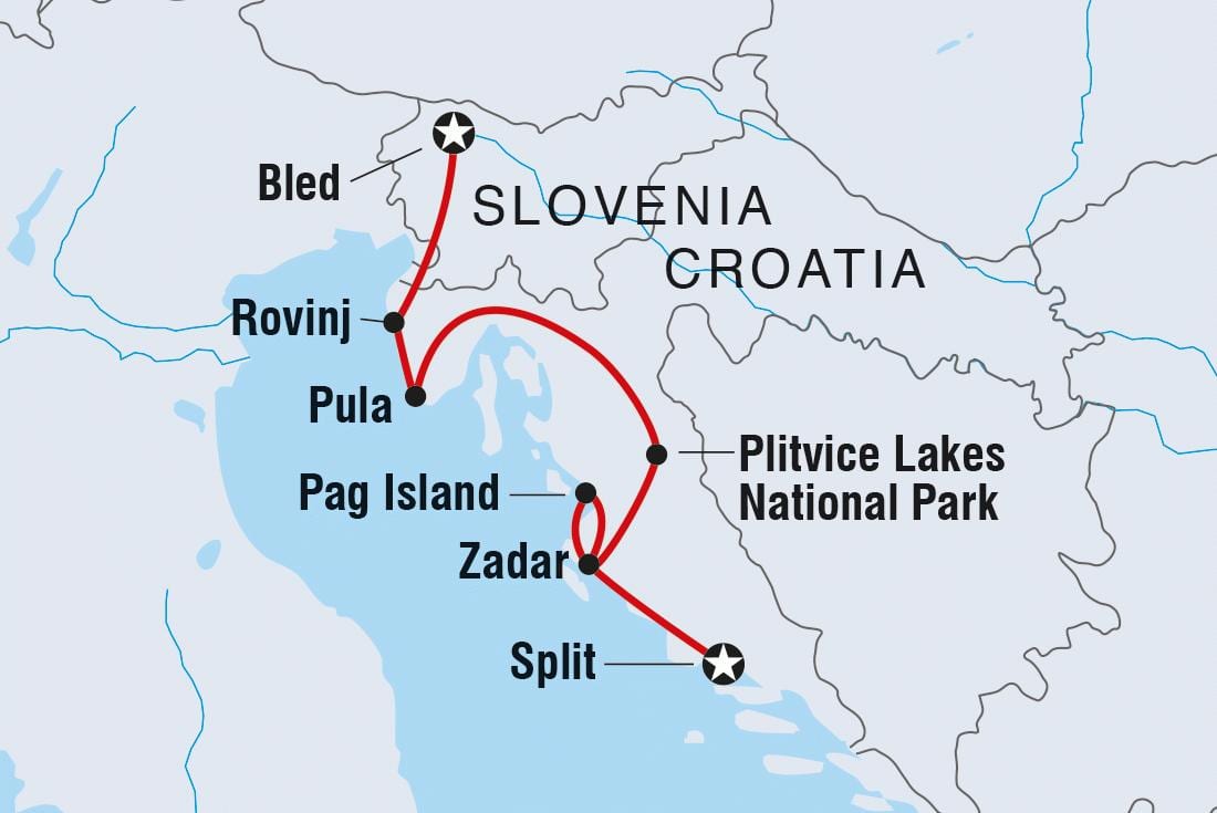 plitvice croàcia mapa