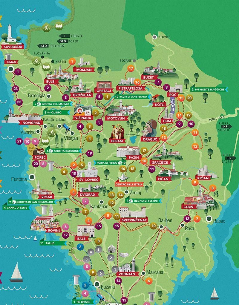 mapa de istria croàcia