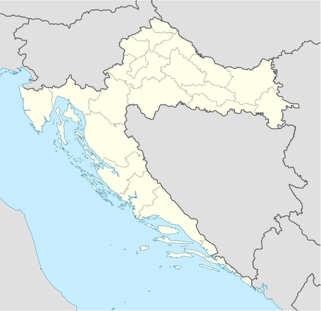 croàcia mapa de localització