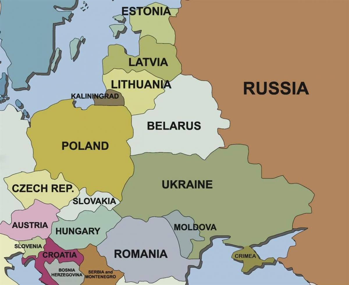 mapa de croàcia i els països veïns