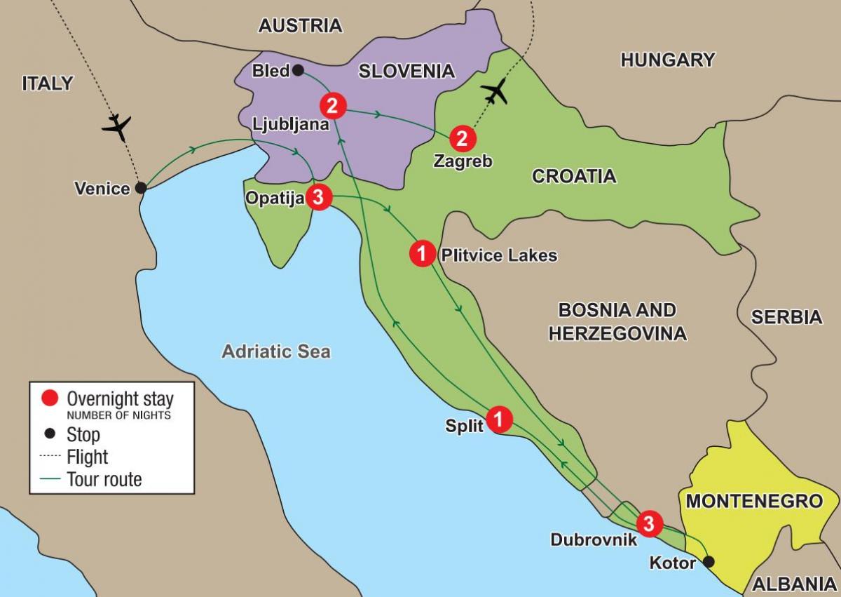 mapa opatija croàcia