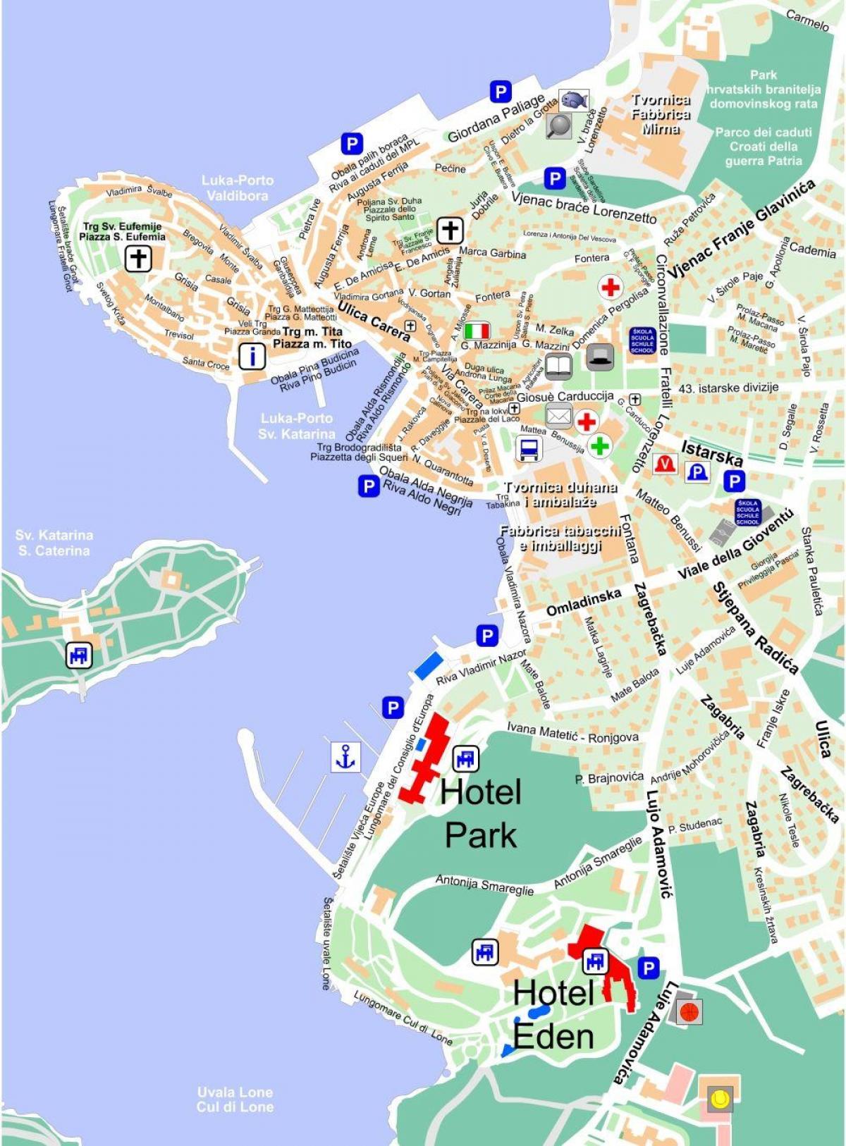 mapa de rovinj croàcia