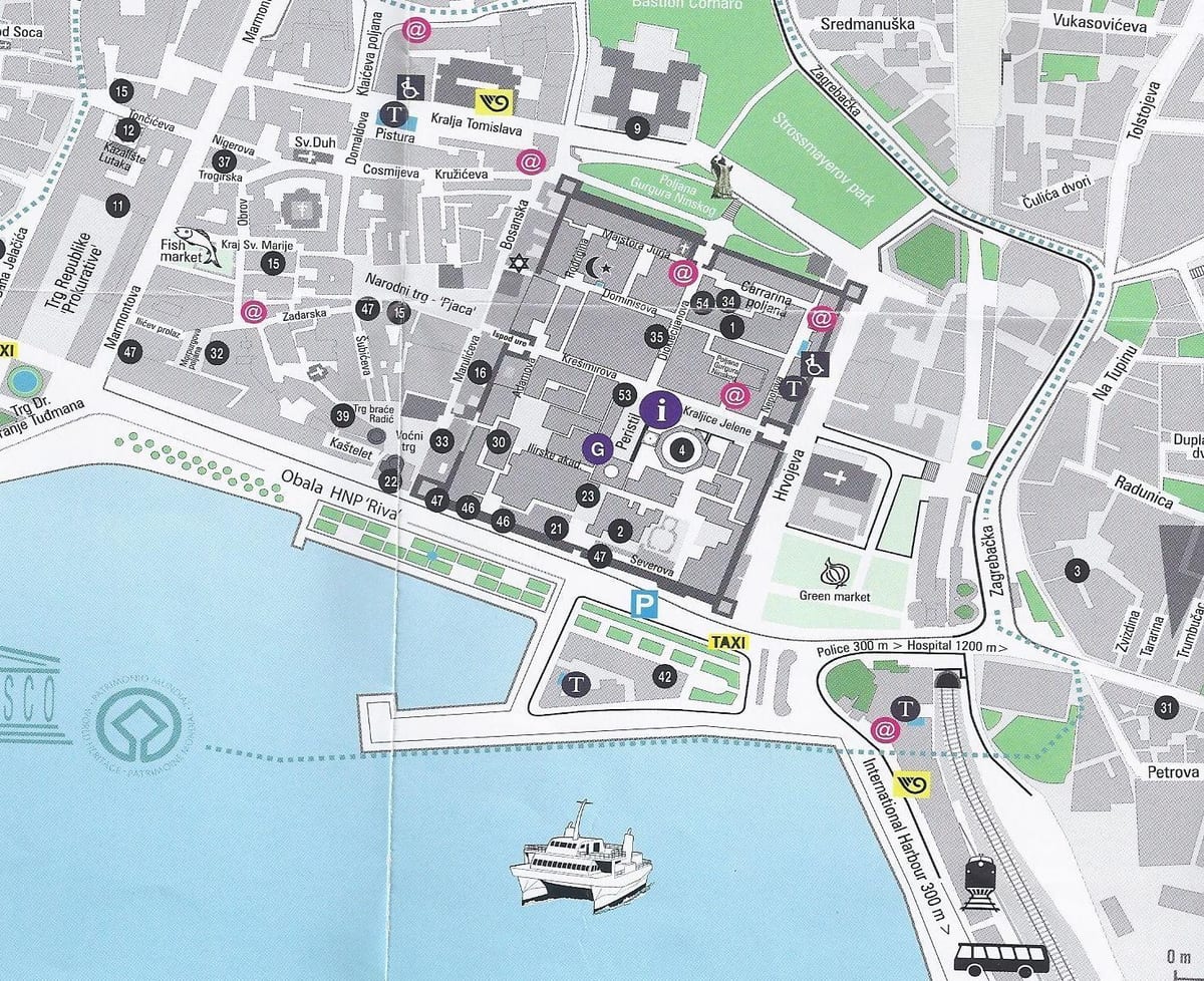 carrer mapa de split, croàcia