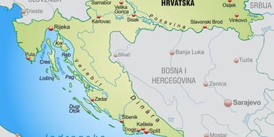 Nord de croàcia mapa