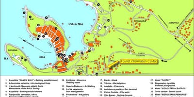 Mapa de cavtat croàcia 