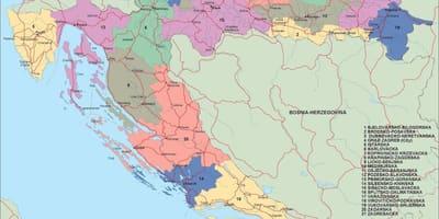 Mapa de croàcia política 