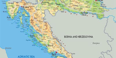 Croàcia en el mapa