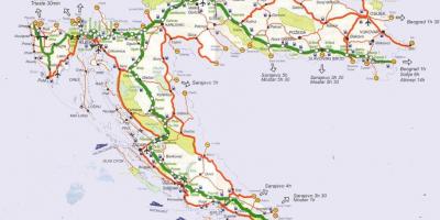 Ruta detallada mapa de croàcia