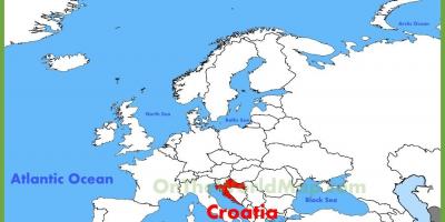 Croàcia ubicació en el mapa del món