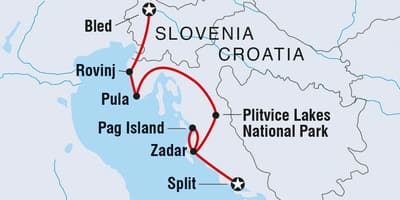 Plitvice croàcia mapa