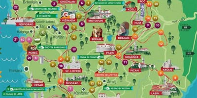 Mapa de istria croàcia