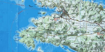 Mapa de korcula croàcia