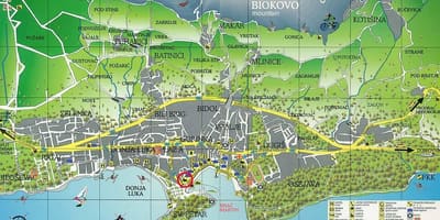 Mapa de makarska croàcia