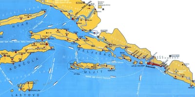Croàcia mapa dubrovnik zona