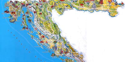 Croàcia llocs per visitar mapa