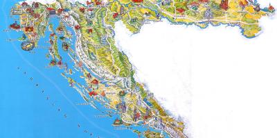 Croàcia atraccions turístiques mapa