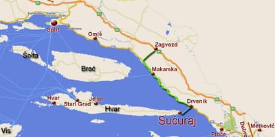 Mapa omis croàcia