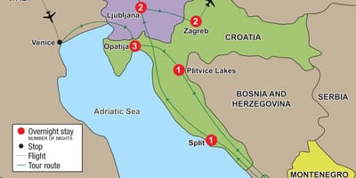 Mapa opatija croàcia