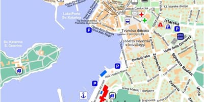 Mapa de rovinj croàcia
