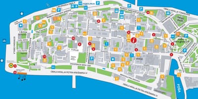 Mapa de zadar croàcia