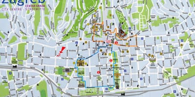 Mapa de zagreb (croàcia